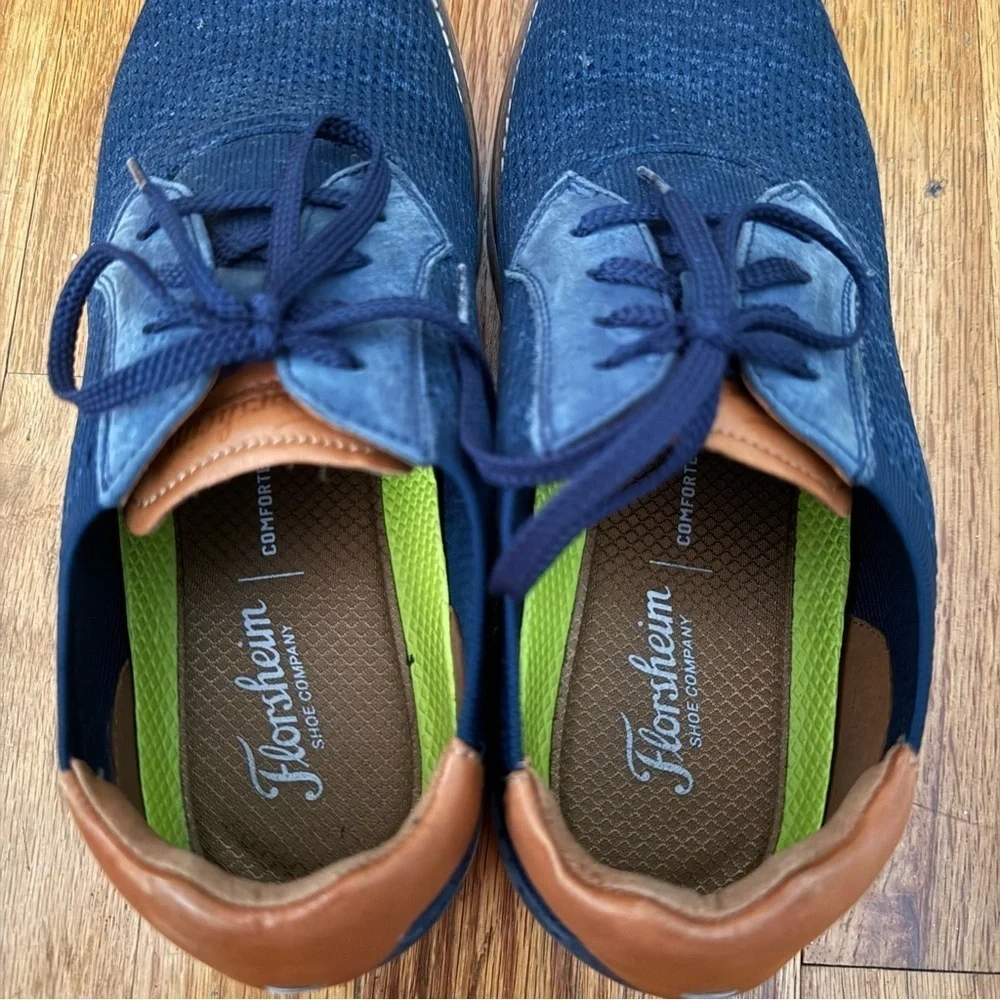 Florsheim Shoe Company Men’s Comfortech Blue Oxford Shoe Size 8.5